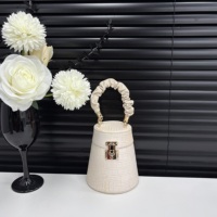 Sac Mini-Baril à Motif Crocodile avec Poignée Plissée, Style Designer, Sac Bandoulière pour Femme