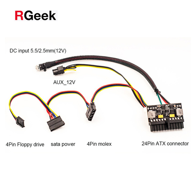 RGeek 24Pin 12V DC 150W Mini ITX ATX Pico PSU Micro Power Supply
