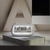 Réveil de table numérique mignon avec rétro-éclairage et haute précision pour enfants avec écran LCD électronique transparent
