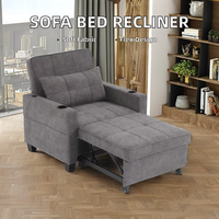 Sofá individual Futón Silla Fabricante Pull Convertible Metal Microfibra Tecnología Plegable Deslizante Dormitorio Sala de estar
