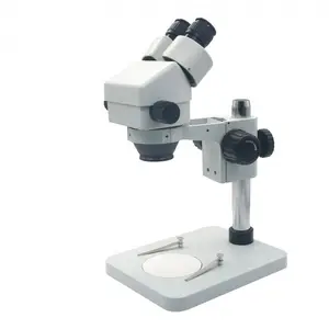 7X-45X प्रकाशिकी द्विनेत्री उद्योग ज़ूम स्टीरियो माइक्रोस्कोप ताल के साथ एलईडी अंगूठी दीपक KLN0745-B1