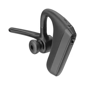 Headphone nirkabel Dual Noise Cancelling, Mic Handsfree Headset suara Stereo kiri kanan dapat diganti Earhook mengemudi Bisnis