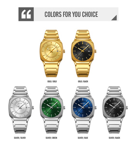 Sleek square Quartz <b>Watch</b> Polished Zinc Alloy Case Scratch Resistant Glass Lightweight Popular New Arrival Customizable logo - Product Image 6