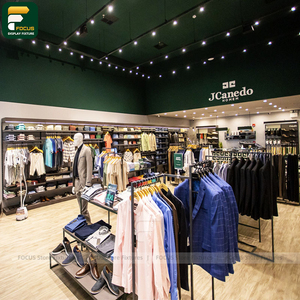 Exhibidor de Ropa de Lujo para Minoristas, Mueble de Presentación de Prendas con Estantes de Vidrio, Unidad de Exhibición Comercial - Product Image 2