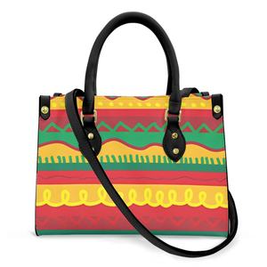 กระเป๋าถือสตรีดีไซน์หรูกระเป๋าผ้าแคนวาสพร้อมหูหิ้ว PU ดีไซน์ตามสั่ง - Product Image 3