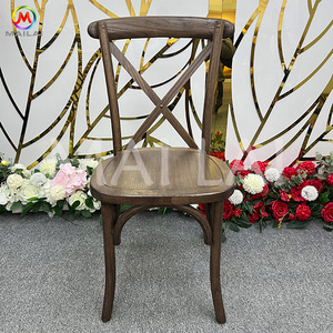 Sedia classica Design in legno solido X schienale sedie per banchetti di nozze feste all'aperto uso Hotel - Product Image 2