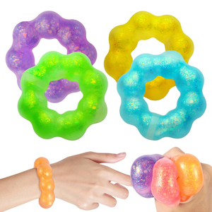 Jouets anti-stress en forme de donut, bracelet sensoriel souple en forme de fleur, cadeau de fête pour enfants et adultes - Product Image 6