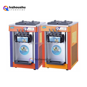 Bán Hot Ice Cream máy pha trộn mềm phục vụ máy làm kem ba hương vị thanh làm 2 + 1 hương vị dọc nhỏ LCD hiển thị - Product Image 3