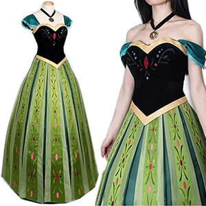 SHENYUAN hermosa mujer <span class=keywords><strong>princesa</strong></span> Anna vestido <span class=keywords><strong>disfraz</strong></span> Halloween Navidad Anime Cosplay vestido elegante Anna <span class=keywords><strong>disfraz</strong></span> - Product Image 3