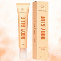 Colle corporelle anti-transpiration 20g à marque privée, adhésif cosmétique à forte tenue pour décorations corporelles temporaires