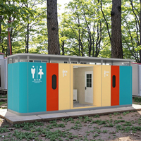 Toilettes publiques portables écologiques modernes pour l'extérieur, unité de sanitaires mobiles, construction en acier, YONGHONG LUZHU-099, garantie 1 an