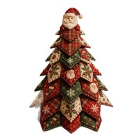 Kit DIY Arbre de Noël en Patchwork, Kit d'Artisanat pour Arbre de Noël, Ornement de Table, Kit d'Artisanat de Fêtes Semi-Artisanal, 23 Styles, Récolte d'Automne