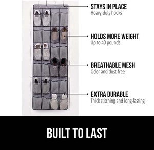 AMZ bán chạy nhất trên cửa tổ chức Giày Treo tổ chức Giày với 24 lưới túi lớn - Product Image 6