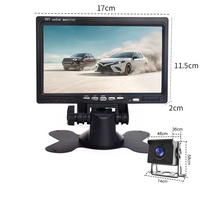 Système de voiture 3-en-1 7 pouces avec caméra de recul HD AHD 1080P, radar à ondes millimétriques AI 11 GHz, détection de mouvement, étanche IP68