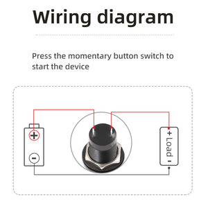 HBAN D12B Drukknop Schakelaar Momentane Paneelmontage 12mm IP67 Waterdicht 7A 250V Kunststof Zelfherstellende Drukknop voor Handbediening - Product Image 4