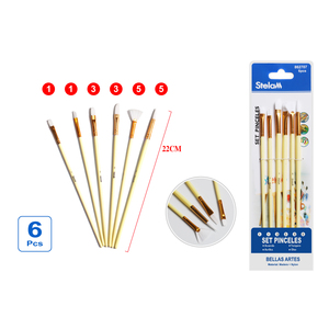 Ensemble de 3 pinceaux en bois à manche triangulaire noir mat pour la peinture d'art-Pinceaux à l'aquarelle et à l'huile - Product Image 1