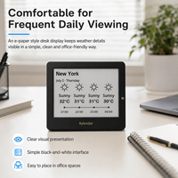Kylendar Mini 4.2" Tableau de bord météo numérique de bureau avec Wi-Fi, affichage de la date, de l'heure, de la température et des prévisions météo, calendrier de bureau pour poste de travail