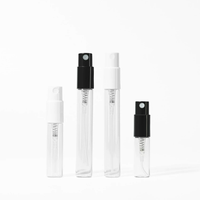 Flacon de parfum en verre transparent vide de 1,5 ml, 2,5 ml, 3 ml, 5 ml, mini atomiseur de poche, flacon échantillon, vaporisateur de parfum