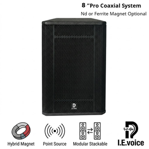 I.<span class=keywords><strong>E</strong></span>.voice 8in Pro Coaxial <span class=keywords><strong>C</strong></span>.08ET : Haut-parleur modulaire à source ponctuelle à haut SPL |   Choix d'aimants Nd ou Fe |   Structure empilable |   OEM/ODM - Product Image 1