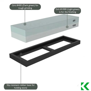<span class=keywords><strong>Pierre</strong></span> à aiguiser les couteaux de <span class=keywords><strong>chef</strong></span> japonais, 2 pierres à grain latéral 1000/6000 - Product Image 3