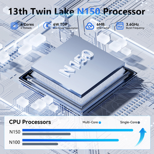 NUC 1U อินดัสเทรียลพีซี N95/N100 ซีพียู 8 คอร์ แรม DDR4 หน่วยความจำวิดีโอ GDDR4 SSD เซิร์ฟเวอร์แบบแร็ค มินิ 11 รับประกัน 3 ปี N5 มินิ อินดัสเทรียล - Product Image 3