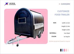 <span class=keywords><strong>Remorque</strong></span> ronde mobile de cuisine de camion de voie de nourriture de barbecue pour des chariots de café de camion de Tacos de restauration rapide de rue - Product Image 4