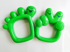 Campanas de Mano de Plástico Coloridas con Caras Sonrientes, Rojo, Verde, Amarillo, Juguete Musical para Niños, Sonajero al por Mayor - Product Image 5