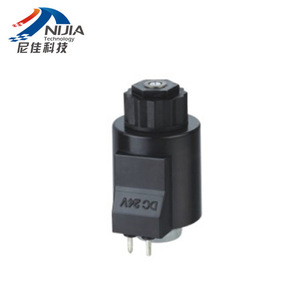 Bobine d'électrovanne Nijia DC 24V, type piloté, pour vannes hydrauliques - Product Image 1