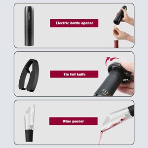 Ouvre-bouteille de vin OEM & ODM Tire-bouchon électrique à batterie Ensemble d'ouvre-bouteille automatique - Product Image 5