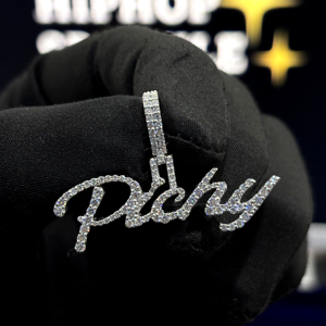 Colgante Personalizado con Nombre Pichy, Plata de Ley 925, Chapado en Oro, Moissanita Auténtica, Estilo Hip Hop, Collar con Letras Escritas - Product Image 5