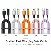 Câble de charge rapide USB C vers USB C 240W, blindage en nylon tressé, 1M, pour téléphone, tablette, ordinateur portable