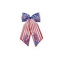 Barrettes à cheveux personnalisées avec motif Jour de l'Indépendance américaine, nœuds scintillants, pinces à cheveux brillantes, accessoires capillaires populaires