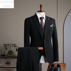 Traje de <span class=keywords><strong>Hombre</strong></span> de 3 Piezas, Color Marrón Oscuro, Corte Entallado Moderno, con Logotipo Personalizado, Atuendo <span class=keywords><strong>Formal</strong></span> <span class=keywords><strong>para</strong></span> Bodas, Negocios y Uso Diario - Product Image 2