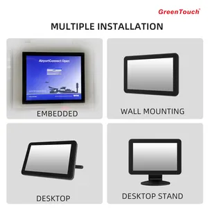 GreenTouch 10.1 Inch Embedded Multi Lcd Open Frame Monitors Touch With Front IP65/IK08