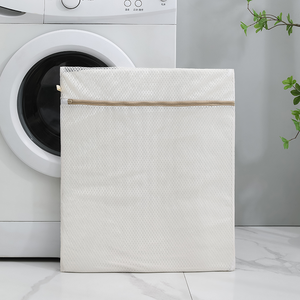 Borsa per Bucato a Nido d'Ape Riutilizzabile Beige/Bianca, Ideale per Casa e Viaggio, per Vestiti, Camicie, Pantaloni, Biancheria Intima, Reggiseni - Product Image 5