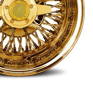 13x7 14 15 16 17 18 20 22 Inch 72 All Gold Cross Lace pour <span class=keywords><strong>Chevrolet</strong></span> <span class=keywords><strong>Malibu</strong></span> 16 Wire Spoke Wheels Jantes - Product Image 3