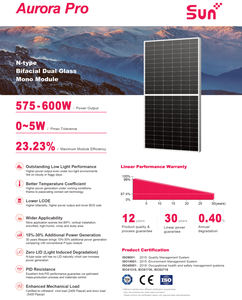 Panel solar bifacial de cristal único SUNPLUS para 575 ~ 600W - Product Image 4