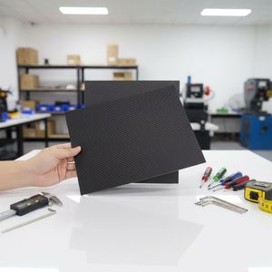 Láminas de Fibra de Carbono 3K 100% de Alta Pureza, Corte CNC Personalizado |   5 mm de grosor |   Acabado brillante/mate |   Guangdong |   Personalizable - Product Image 2