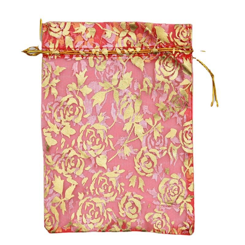 Gold-stamped heart green (gauze bag)