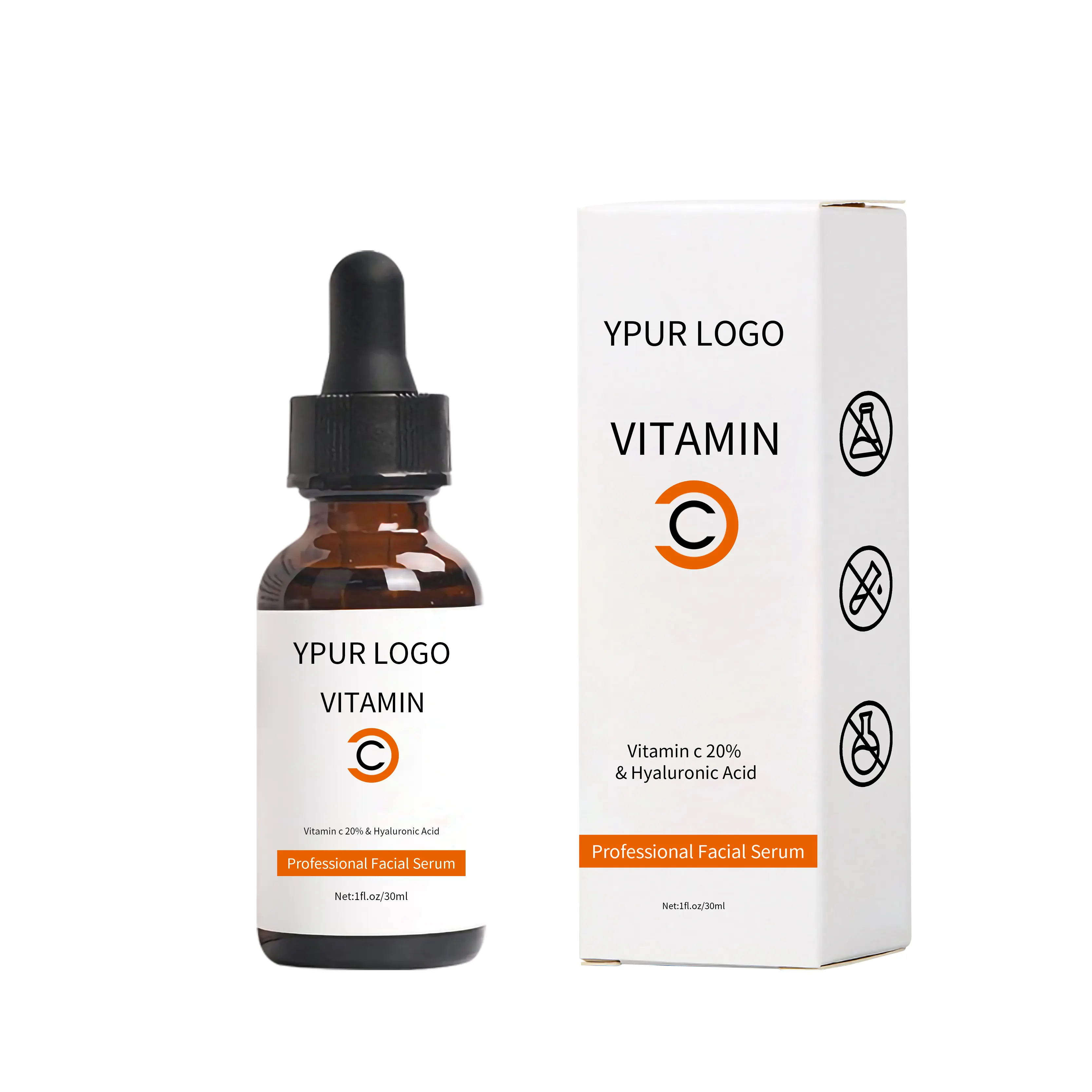 Serum Pelembab Antioksidan Label pribadi, Serum Vitamin C kulit asli Anti Penuaan pemutih wajah