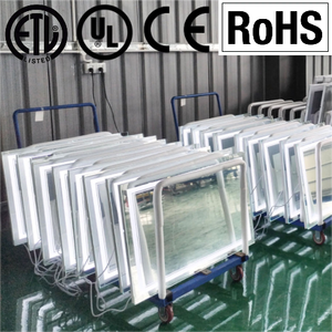 กระจก LED หรูหราสำหรับตกแต่งห้องน้ำกระจกไฟด้านหลังหรี่แสงได้ทันสมัย - Product Image 4