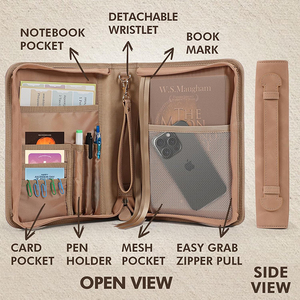 Estuche de transporte de cuero premium con asa para Biblia de tamaño estándar grande, funda para Biblia cristiana para mujeres, hombres, damas y niñas - Product Image 2