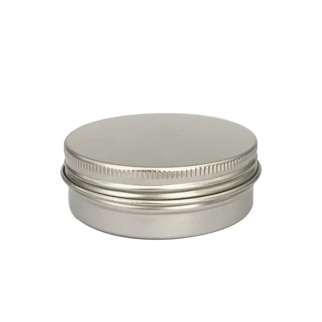 60g 60ml 2 oz Parafuso Da Tampa de Metal de Alumínio Caixa De Lata Jar para Embalagem Cosméticos Bálsamo Facial