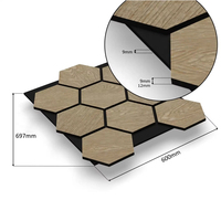 Décoration murale design Panneau acoustique Panneaux muraux hexagones en bois Panneaux acoustiques