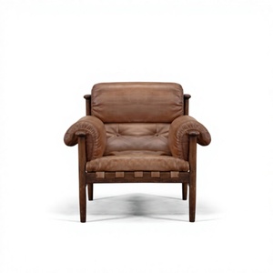 <span class=keywords><strong>Poltrona</strong></span> Retrò con Supporto Stabile e Cuscini Ergonomici Imbottiti per Uso Domestico e Allestimento di Hall Commerciali - Product Image 4