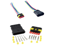 Connecteur Électrique Automobile Étanche en Cuivre Superseal 5 Broches 282089-1 / 282107-1 Mâle-Femelle 2A 12V Tyco AMP