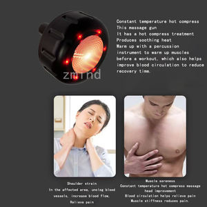 Potente pistola de masaje de golpe de tejido pro fundo con sistema de calentar y enfriar - Product Image 4