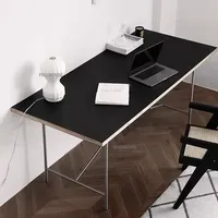 Bureau rectangulaire en bois massif, pieds en acier inoxydable, pour conférence, écriture et étude, vente en gros directe d'usine, fabricant OEM