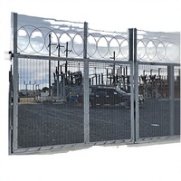 Clôture de sécurité anti-escalade 358 Mesh avec design à vue dégagée, clôture en treillis métallique 358 en acier revêtu de PVC pour ports et terminaux