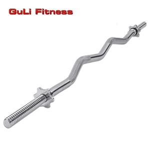 47 Inch EZ Curl <strong>Bar</strong> With 2 Collars <strong>Weight</strong> Plates <strong>Curling</strong> <strong>Bar</strong> <strong>for</strong> Weightlifting Squat 47" Standard Threaded EZ Curl Barbell <strong>Bar</strong> - Product Image 5
